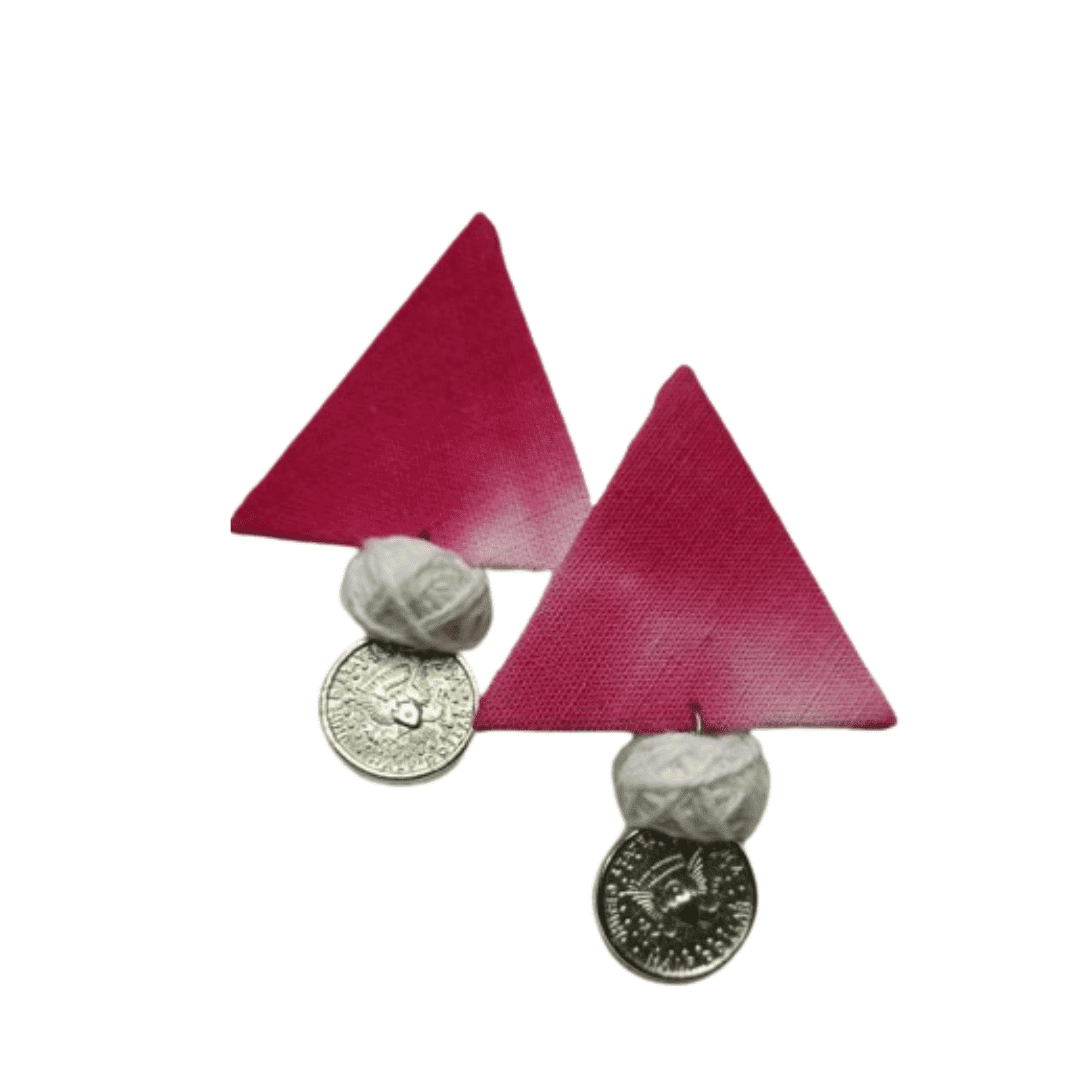 Handcrafted Fabric Earring-shgeshop