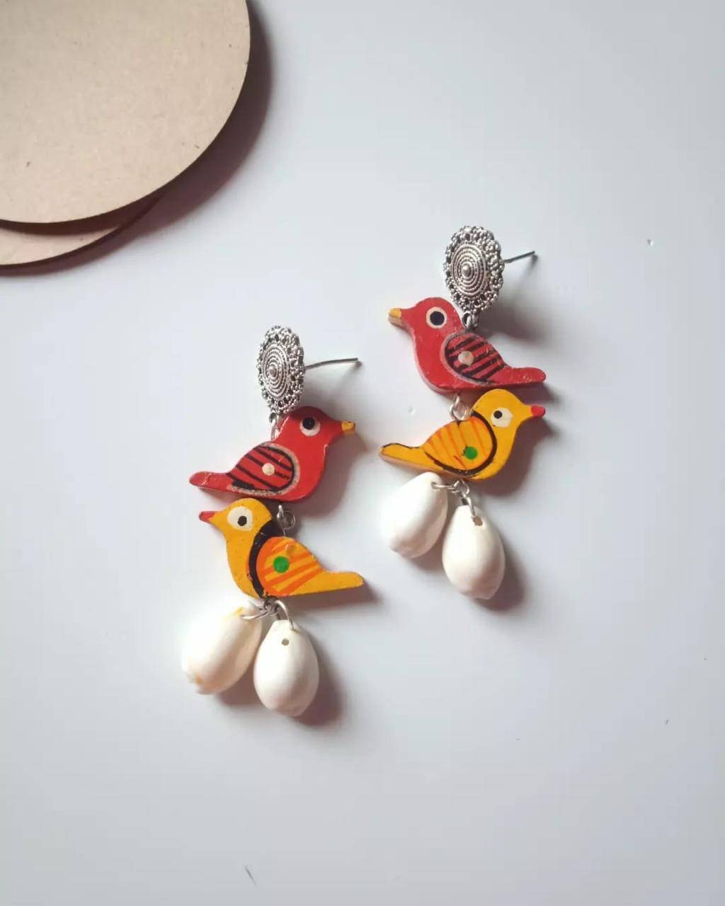 Papiha Earring Hand Made(Bird shape)-shgeshop