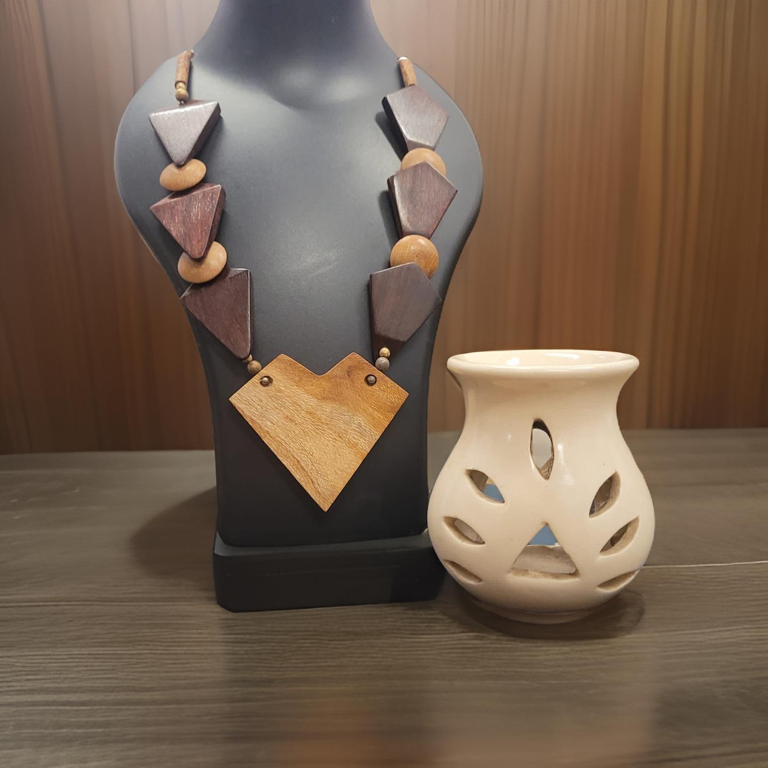 Hand-Painted Wooden Neck Piece-shgeshop