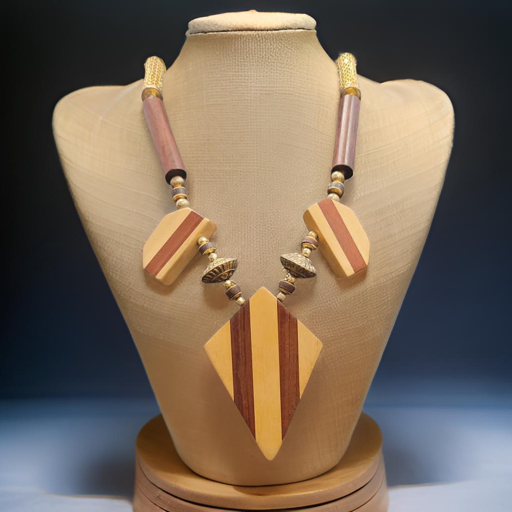 Wooden Necklace (Hand-Painted)-shgeshop
