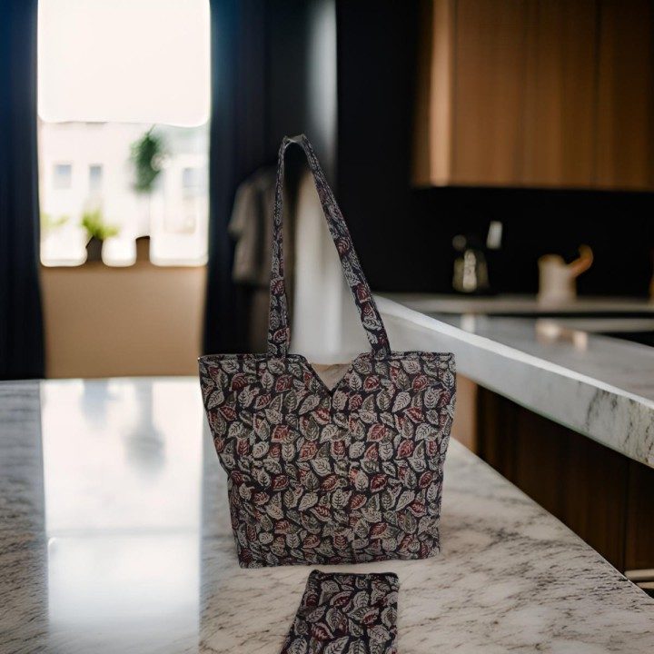 Pure Cotton Tote Bag With Pouch-shgeshop