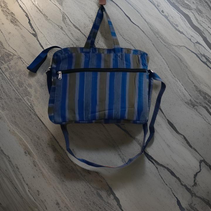 Blue Elegance Handcrafted Laptop Bag-shgeshop
