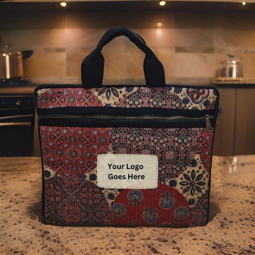 Laptop Sleeve Bag (Round Kalamkari Pattern) - shgeshop