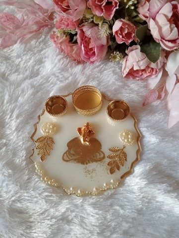 Resin Art Pooja Thali-shgeshop