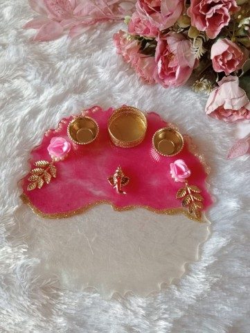 Resin Art Pooja Thali-shgeshop