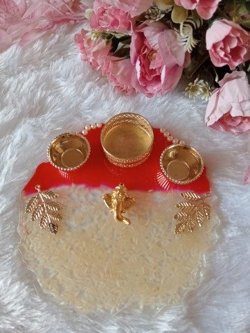 Resin Art Pooja Thali-shgeshop