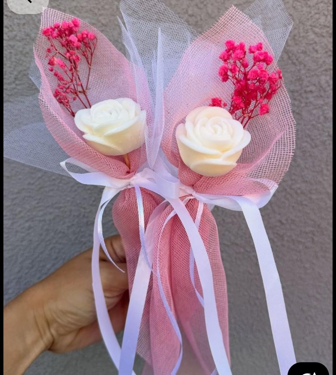 Single Rose Candle Bouquet