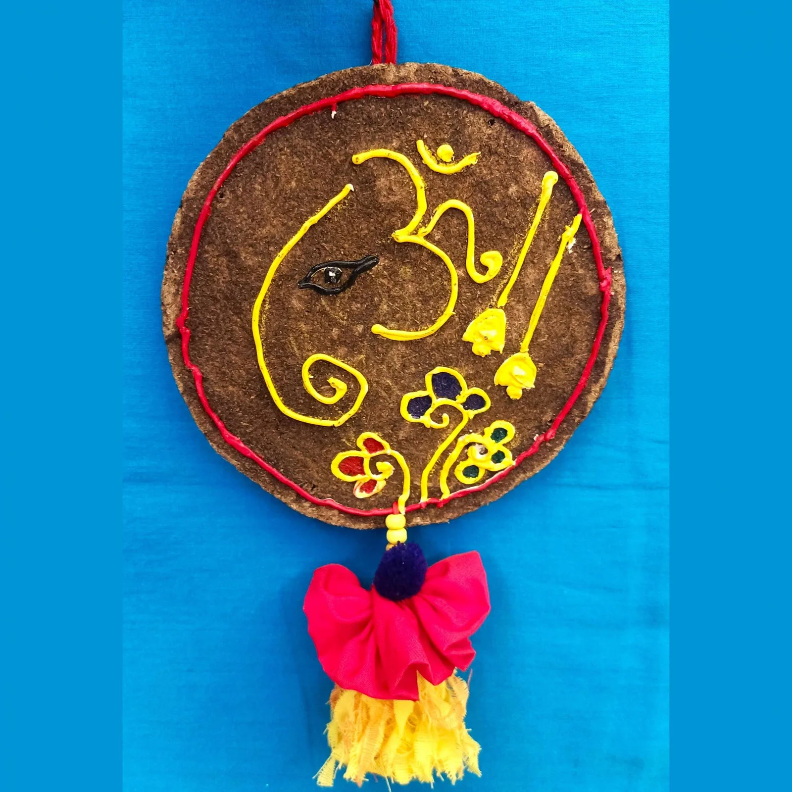 Entrance Cowdung Decor - Om Ganesha